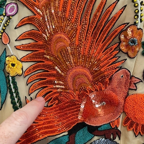 Naeem Khan beaded and sequin embroidered colorful mini dress size small - Picture 9 of 12